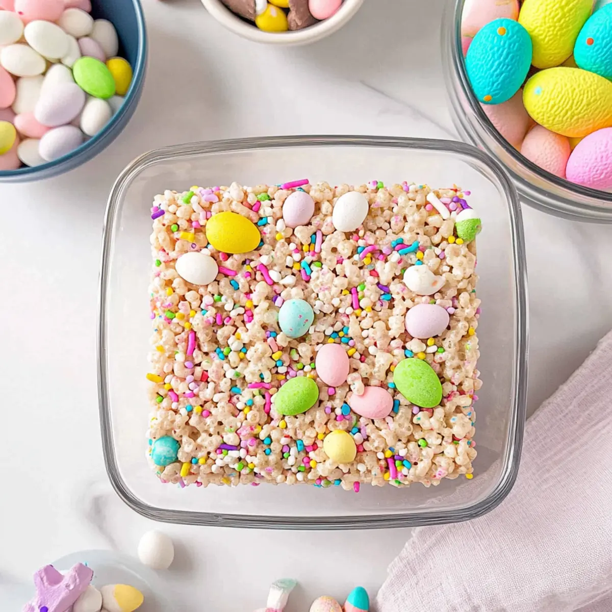 Easter Candy Rice Krispie Treats for a Chewy, Sweet Surprise