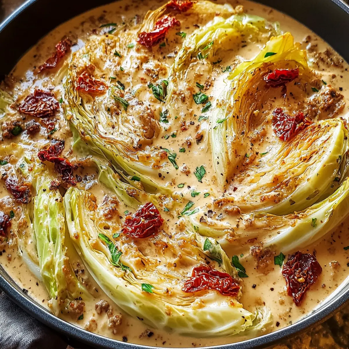 Marry Me Melting Cabbage in Creamy Tuscan Love Sauce