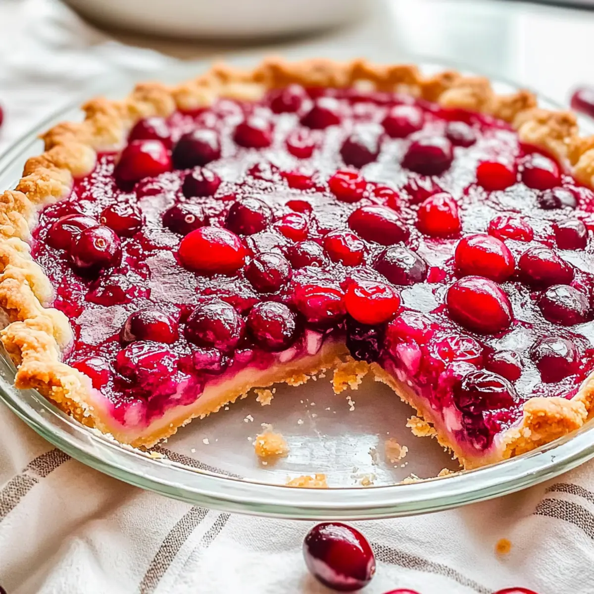 Delicious Crustless Cranberry Pie – Quick and Easy Treat