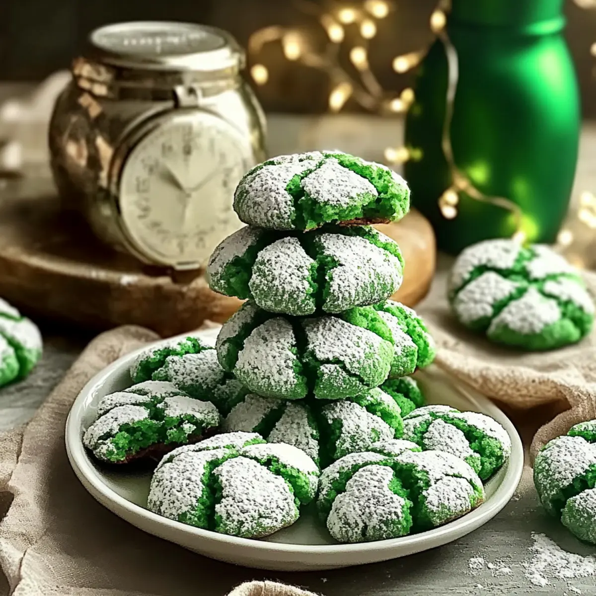 Deliciously Fun Green Crinkle Cookies for St. Patrick's Day