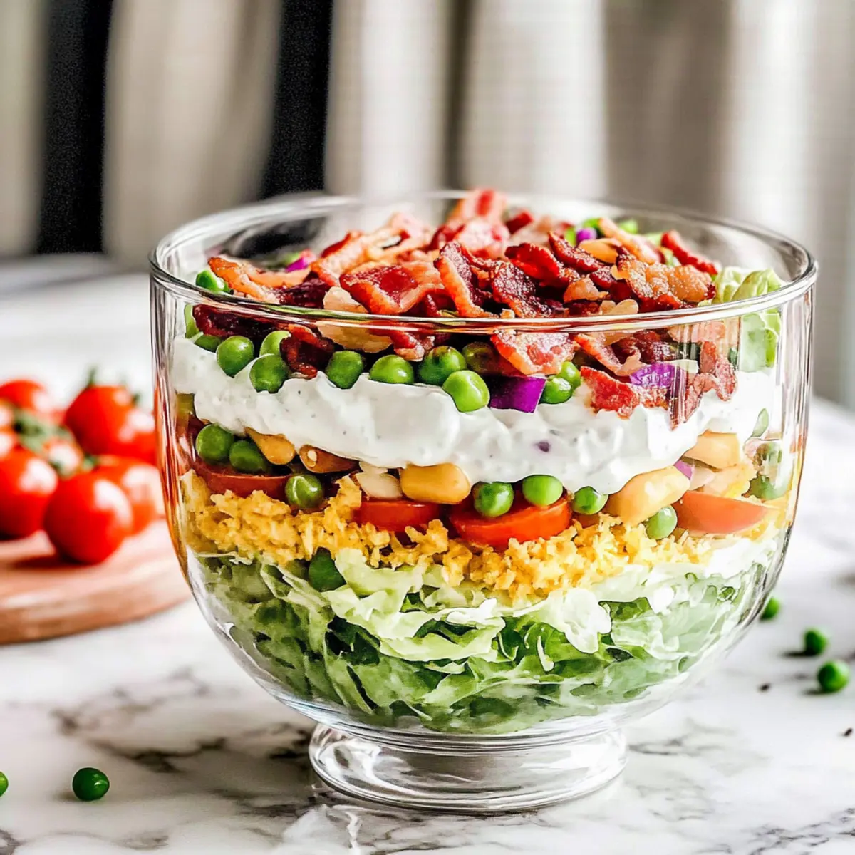 Deliciously Healthy 7 Layer Salad with Greek Yogurt Twist