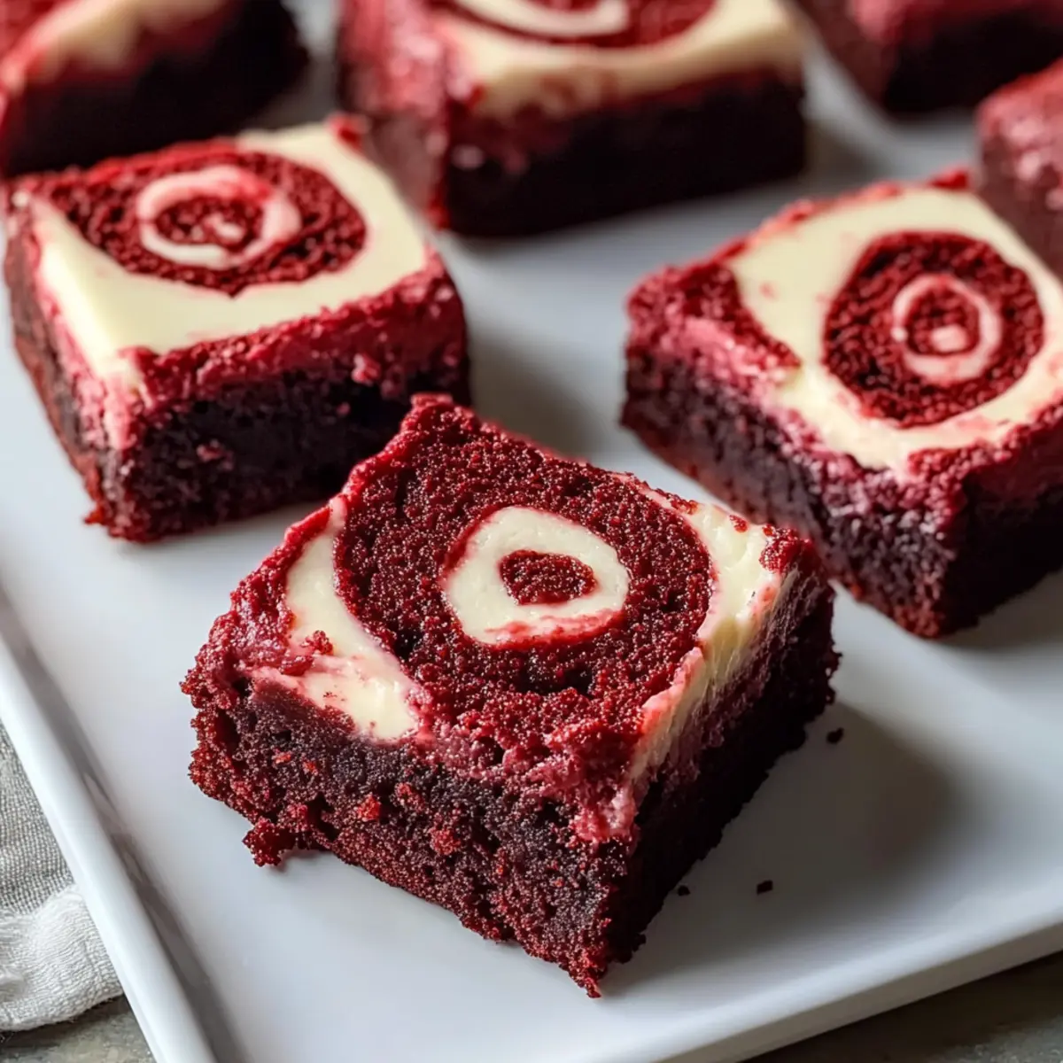 Irresistible Red Velvet Brownie Bites with Cream Cheese Swirl