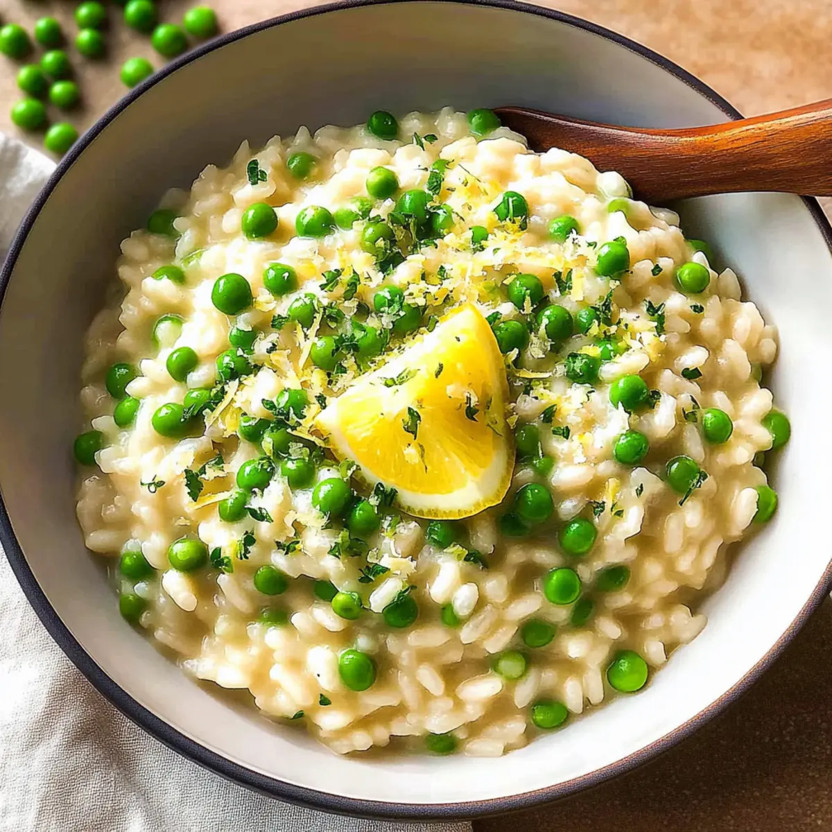 Bright and Creamy Pea Risotto with Lemon for a Spring Feast