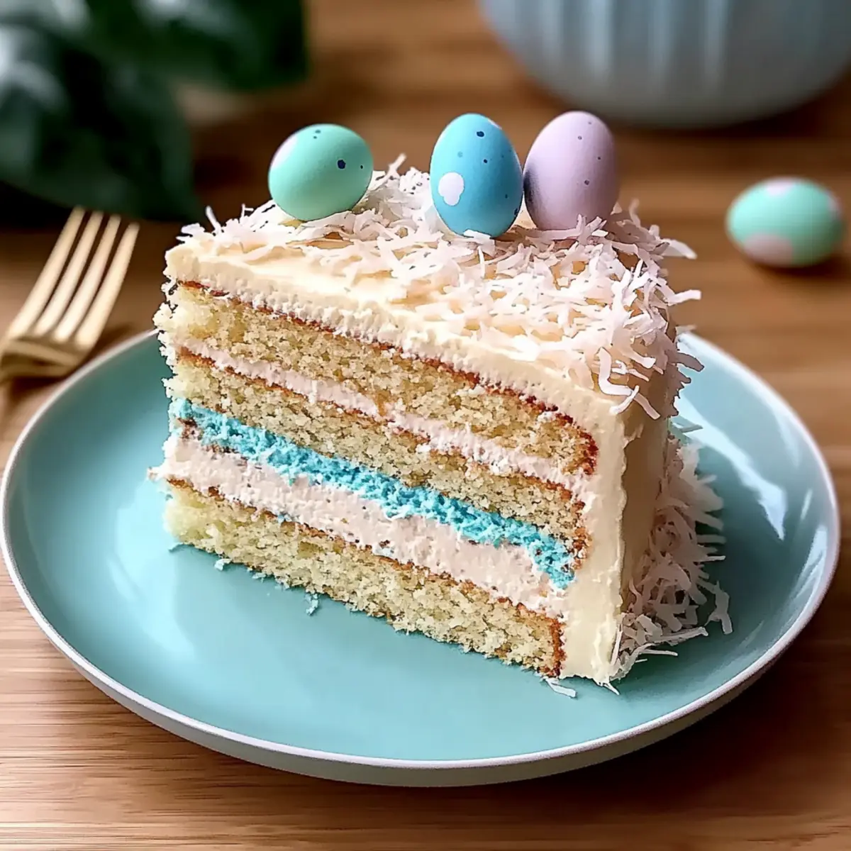 Delicious Cake with Chocolate Egg Nest for Easter Joy