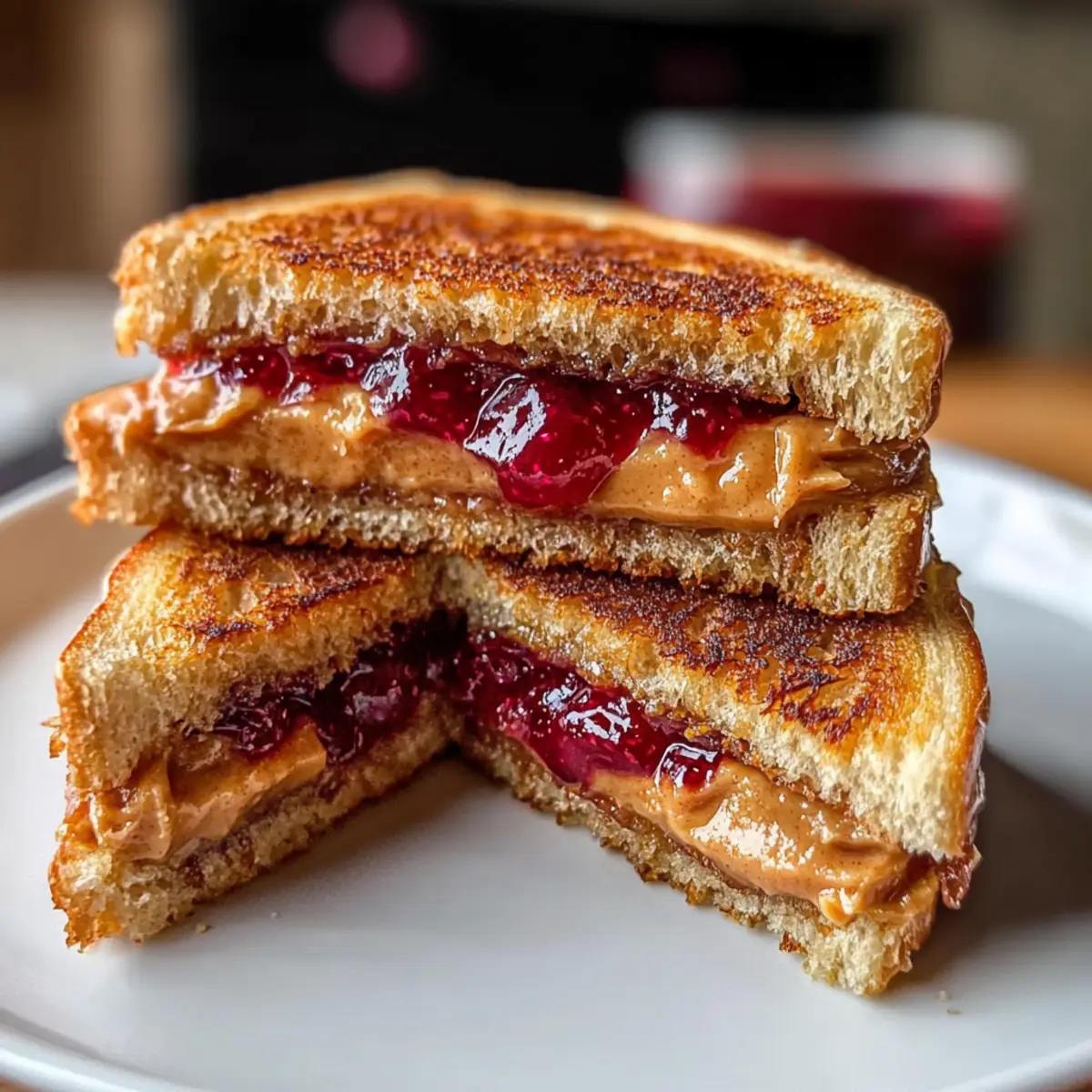 Crispy Fried Peanut Butter and Jelly Sandwich Delight