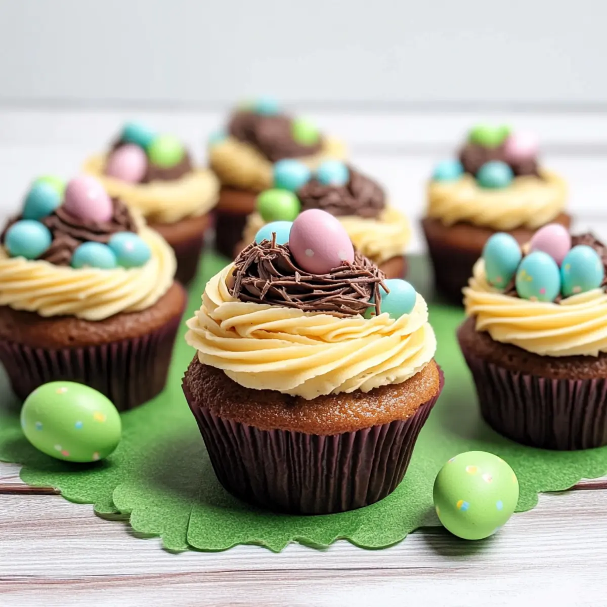 Whimsical Mini Egg Nest Cupcakes for Your Sweet Easter Bash