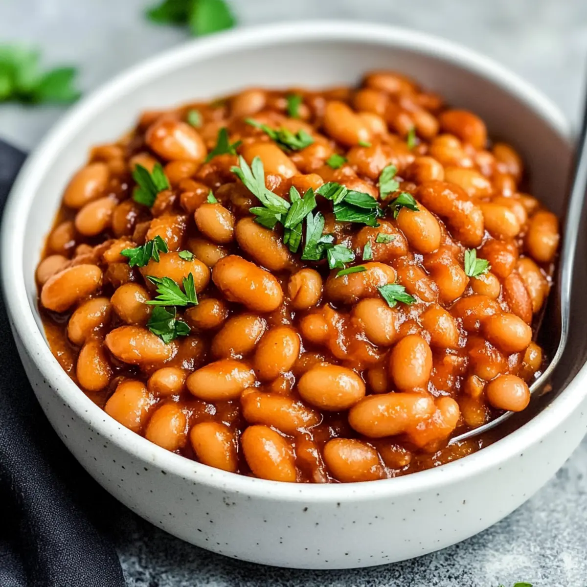 Savory Vegan Baked Beans for Cozy Home-Cooked Comfort