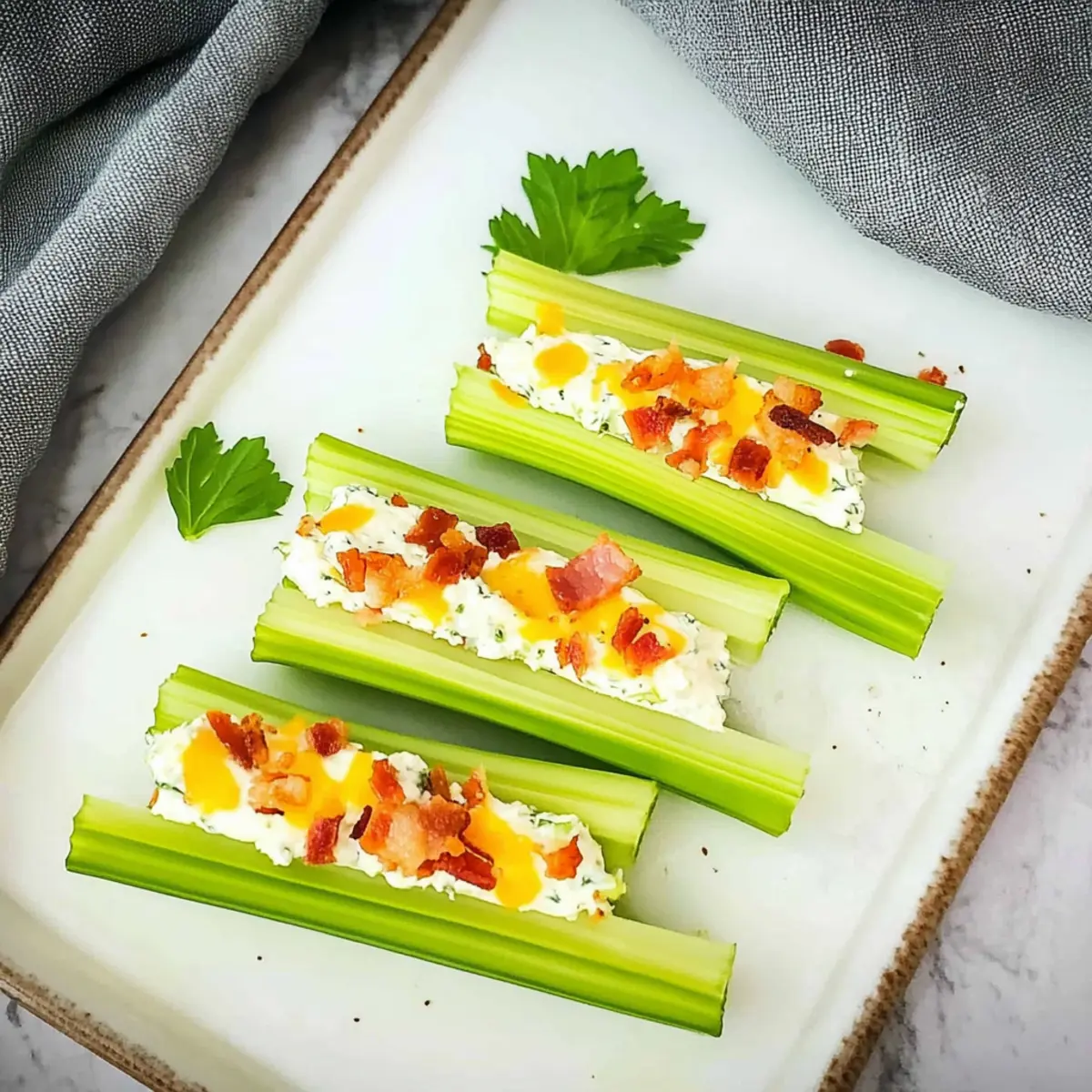 Bacon and Cheese Stuffed Celery: A Savory Crunch You’ll Love