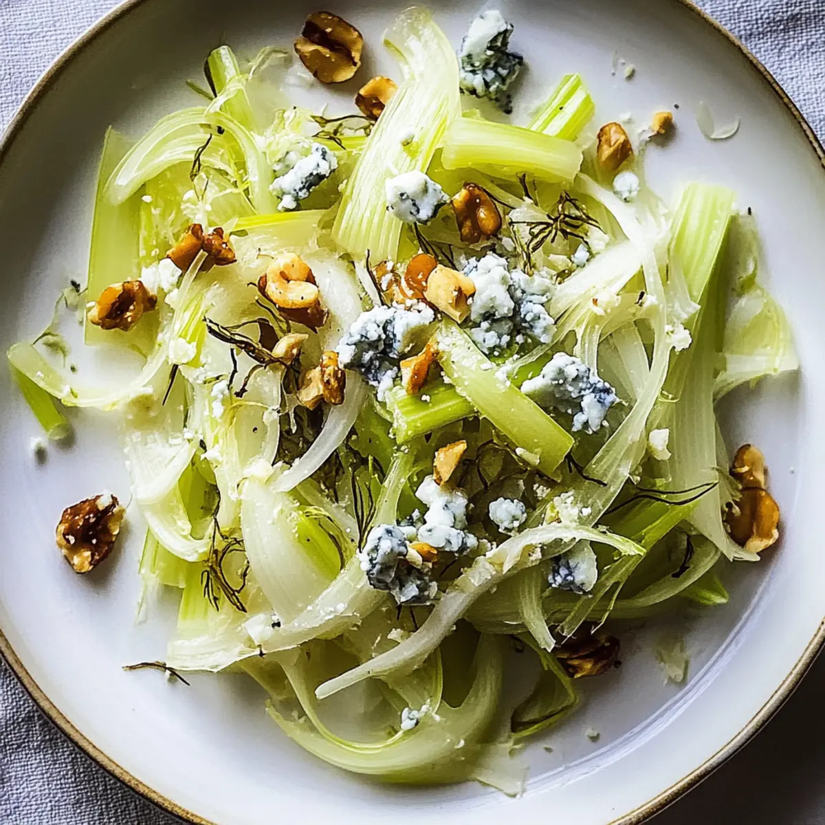 Crunchy Fennel-Celery Salad with Blue Cheese Delight