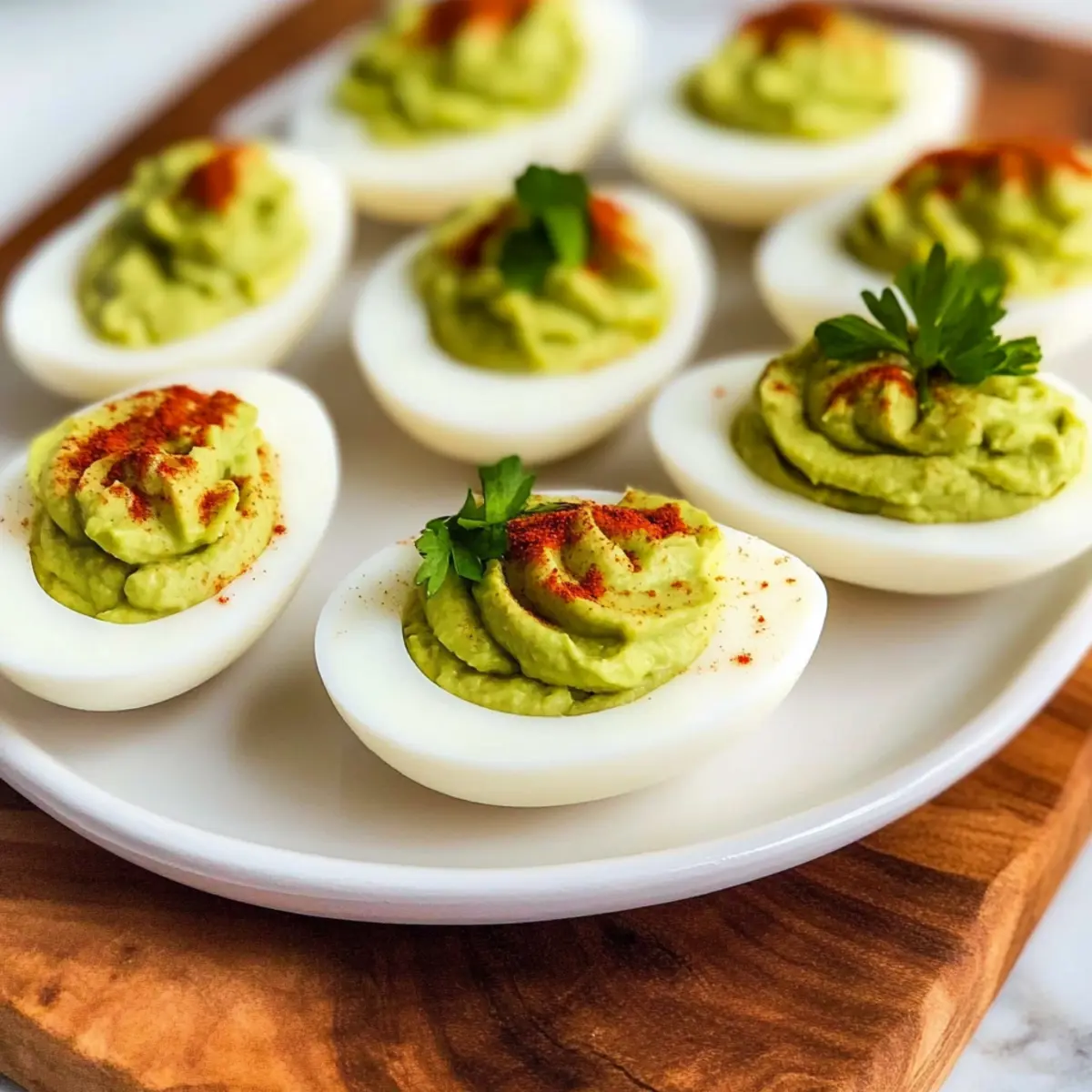 Creamy Avocado Deviled Eggs for a Fresh Twist on Tradition