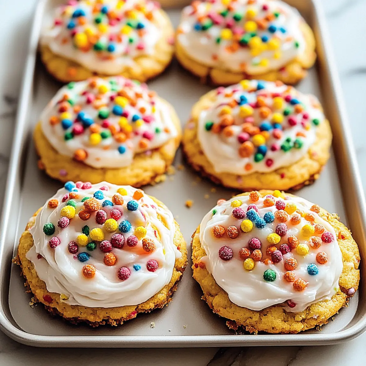 Frosted Fruity Pebbles Cookies: A Colorful Cookie Adventure