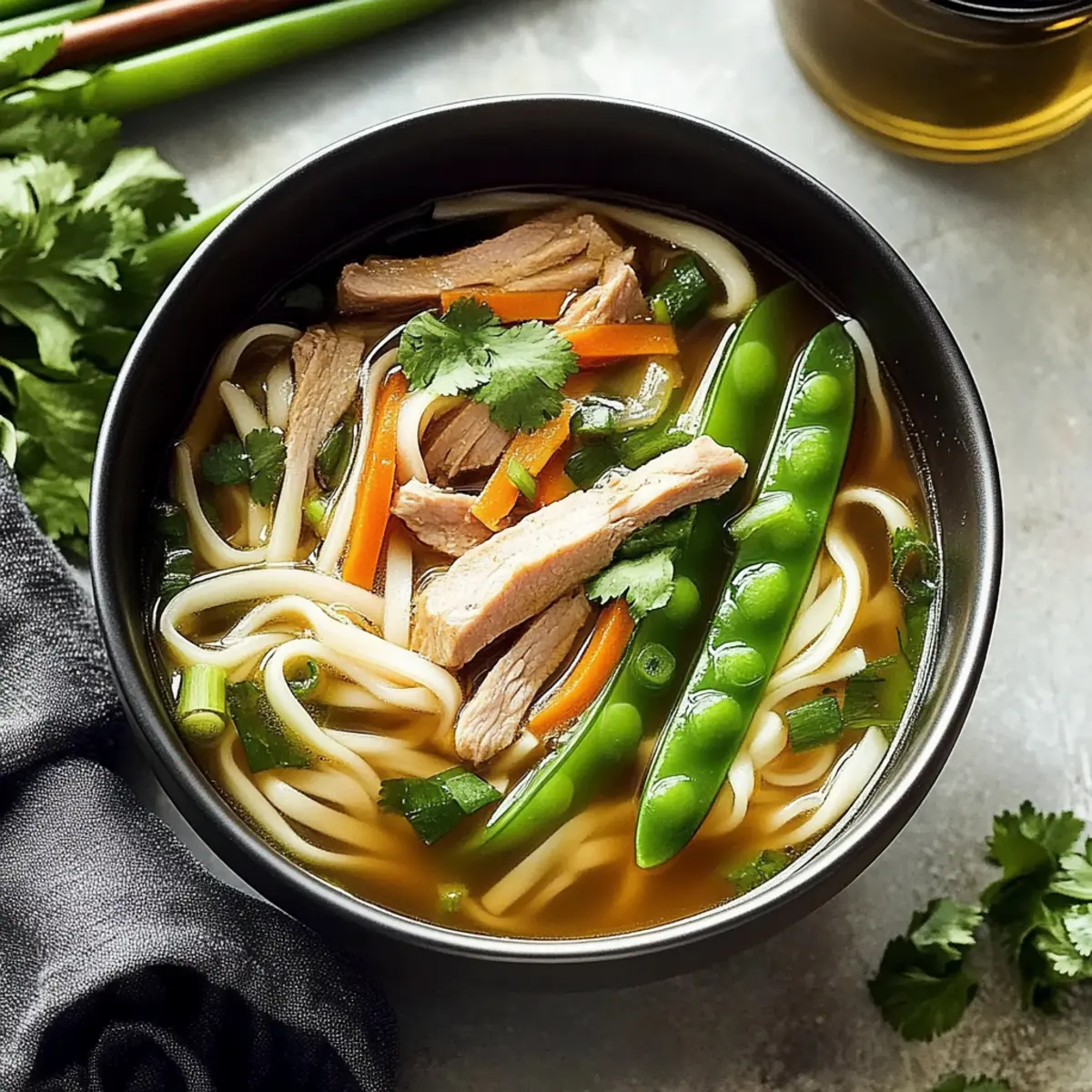 Comforting Asian Long Noodle Soup in Under 30 Minutes