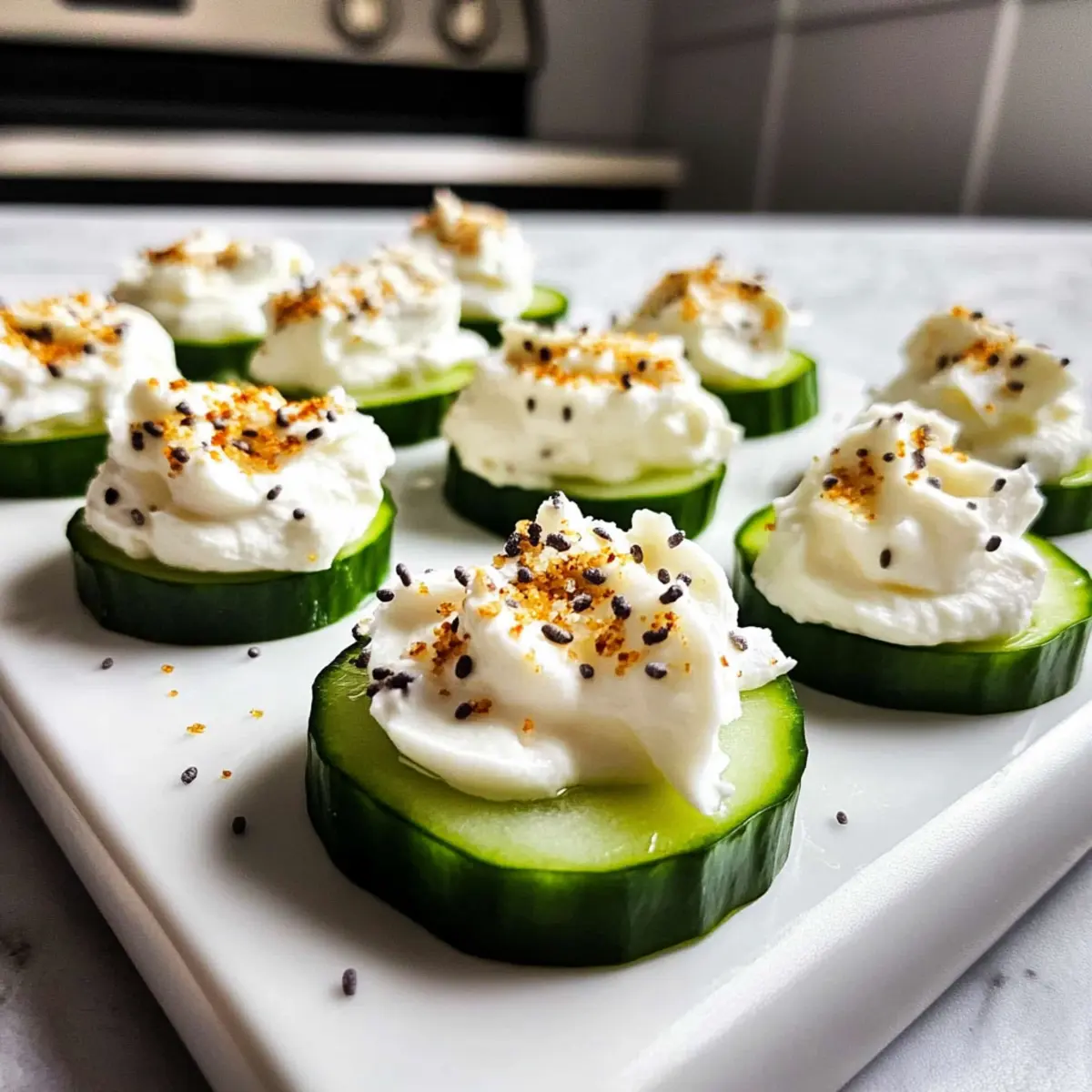 Everything Bagel Cucumber Bites: Crunchy, Creamy Delight