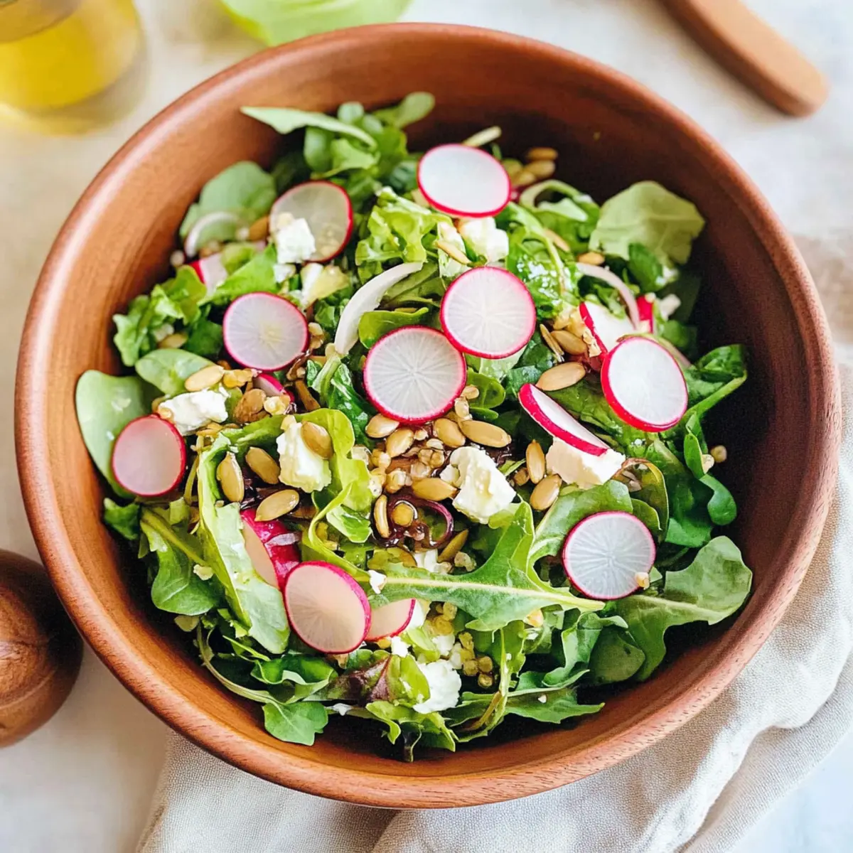 Fresh Spring Mix Salad with Zesty Pickled Shallot Vinaigrette