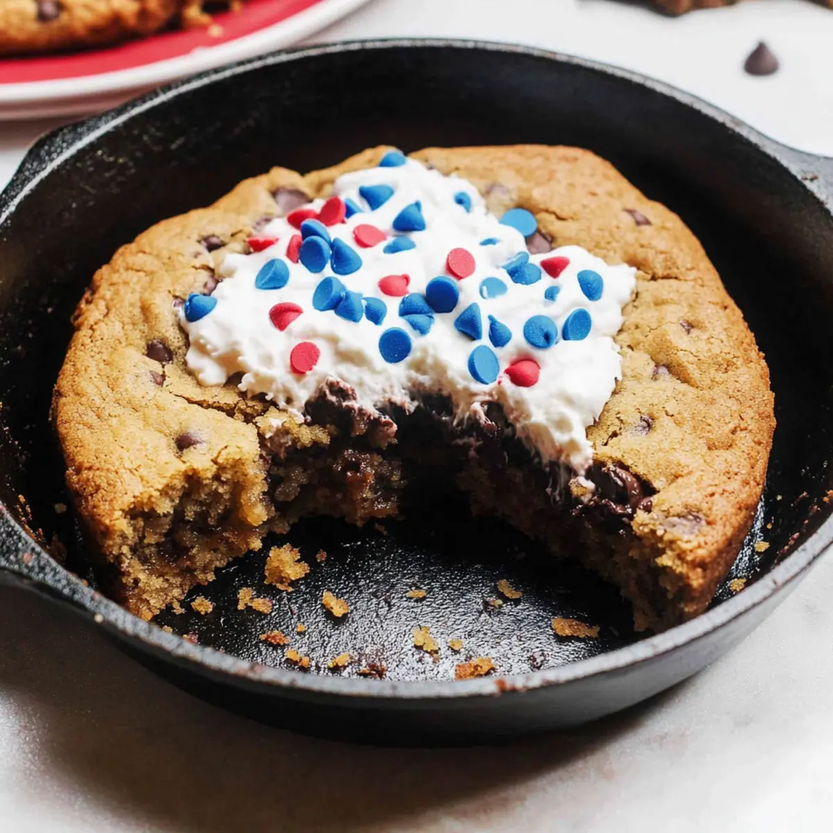 Irresistible Chocolate Chip Cookie Cake Made in a Skillet