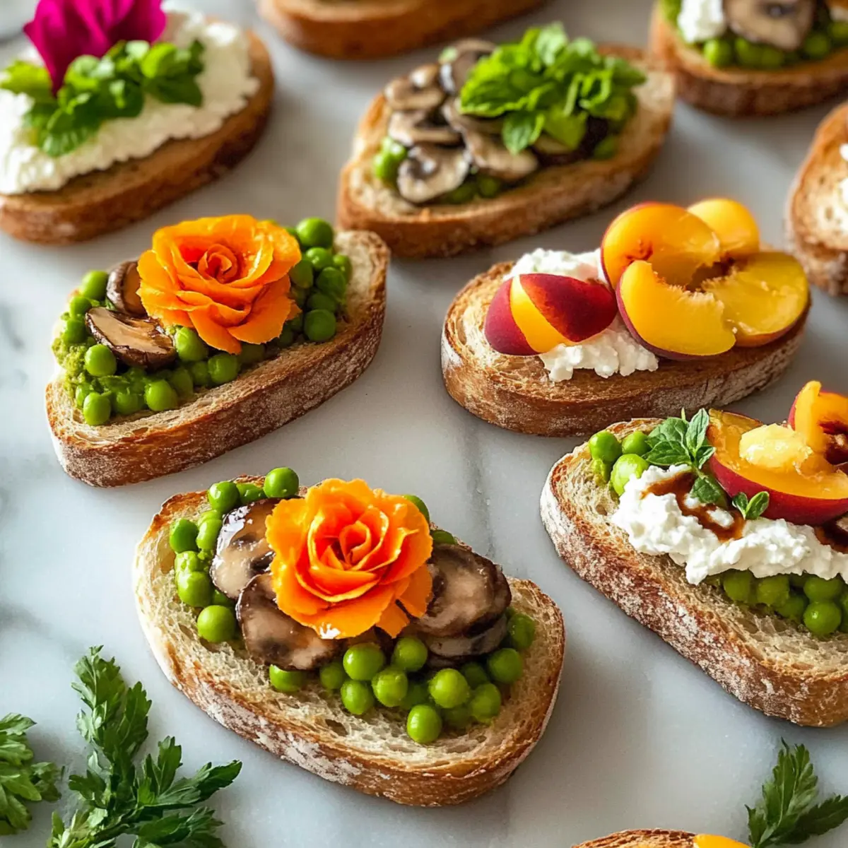 Vibrant Colorful Easter Crostini for Stress-Free Entertaining