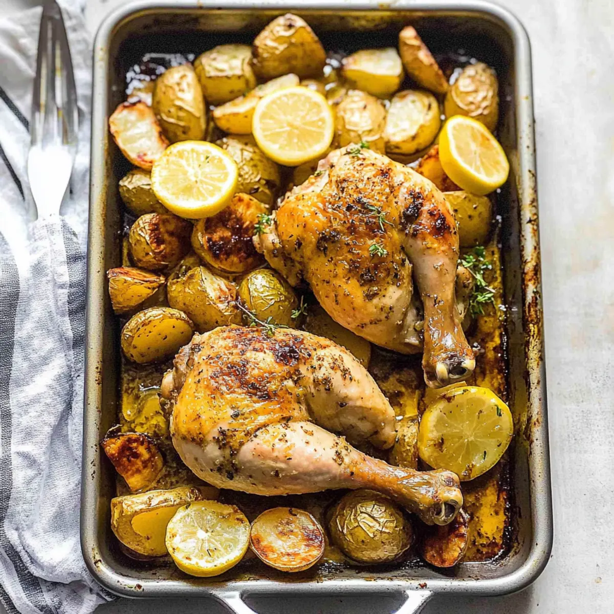 Succulent Baked Chicken Leg Quarters with Zesty Lemon Twist
