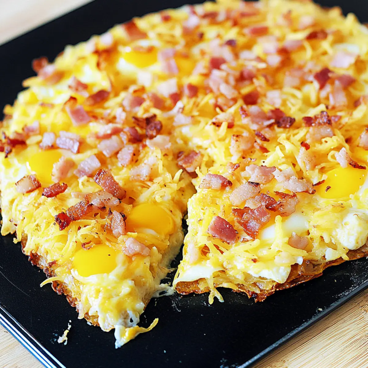 Breakfast Pizza with Hash Brown Crust for a Cozy Morning Delight