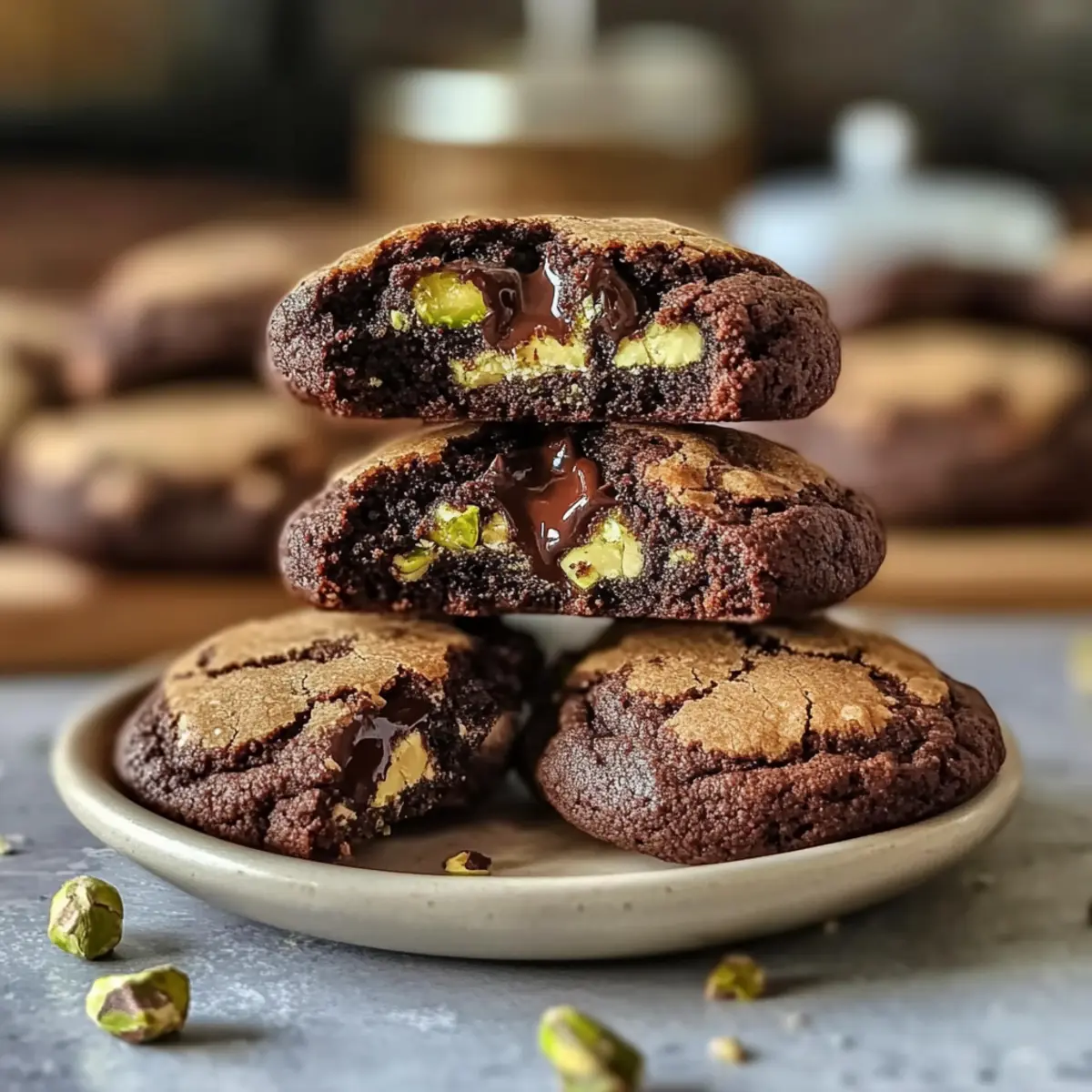Decadent Dubai Chocolate Cookies with Crunchy Pistachio Bliss