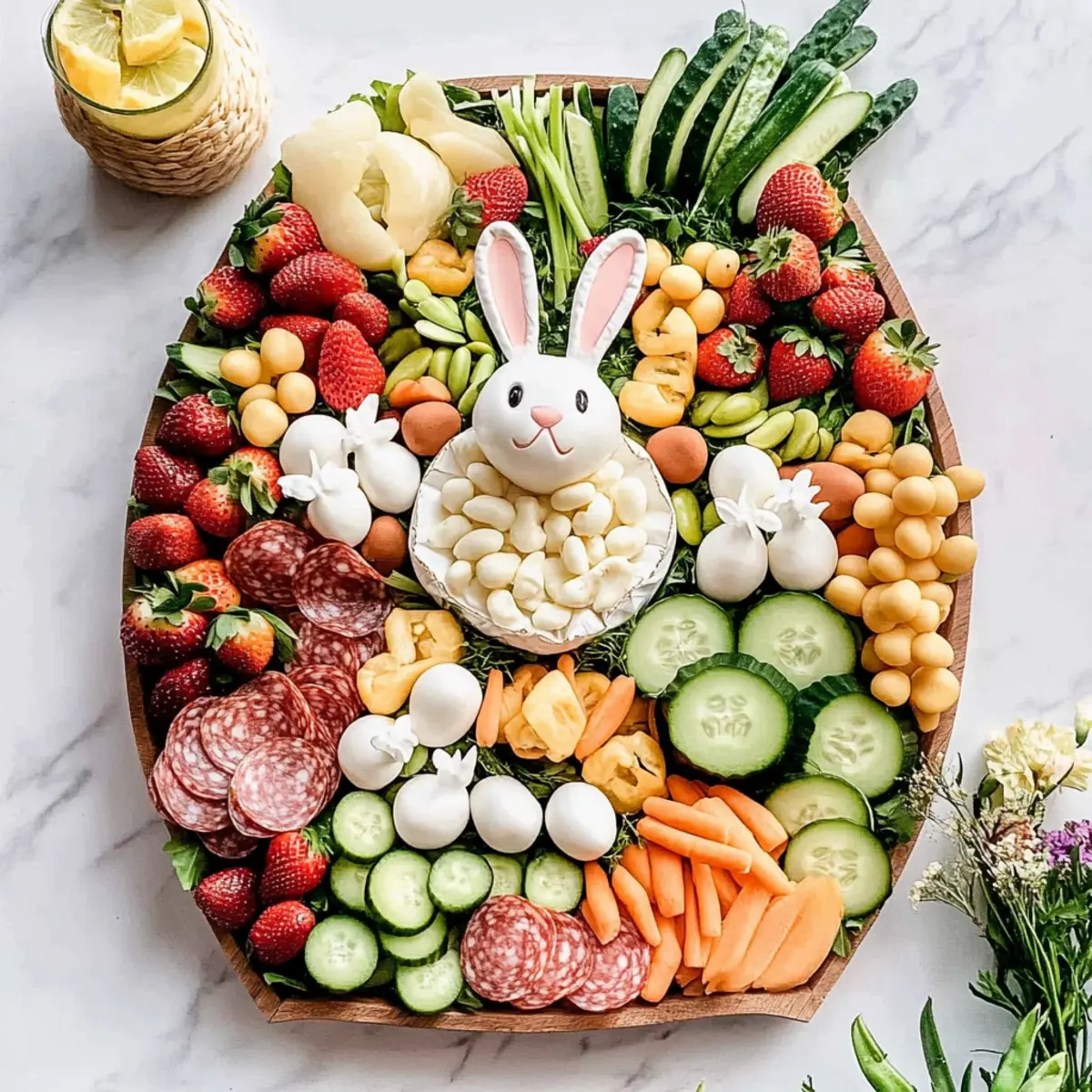 Easter Bunny Charcuterie Board: A Colorful Festive Delight