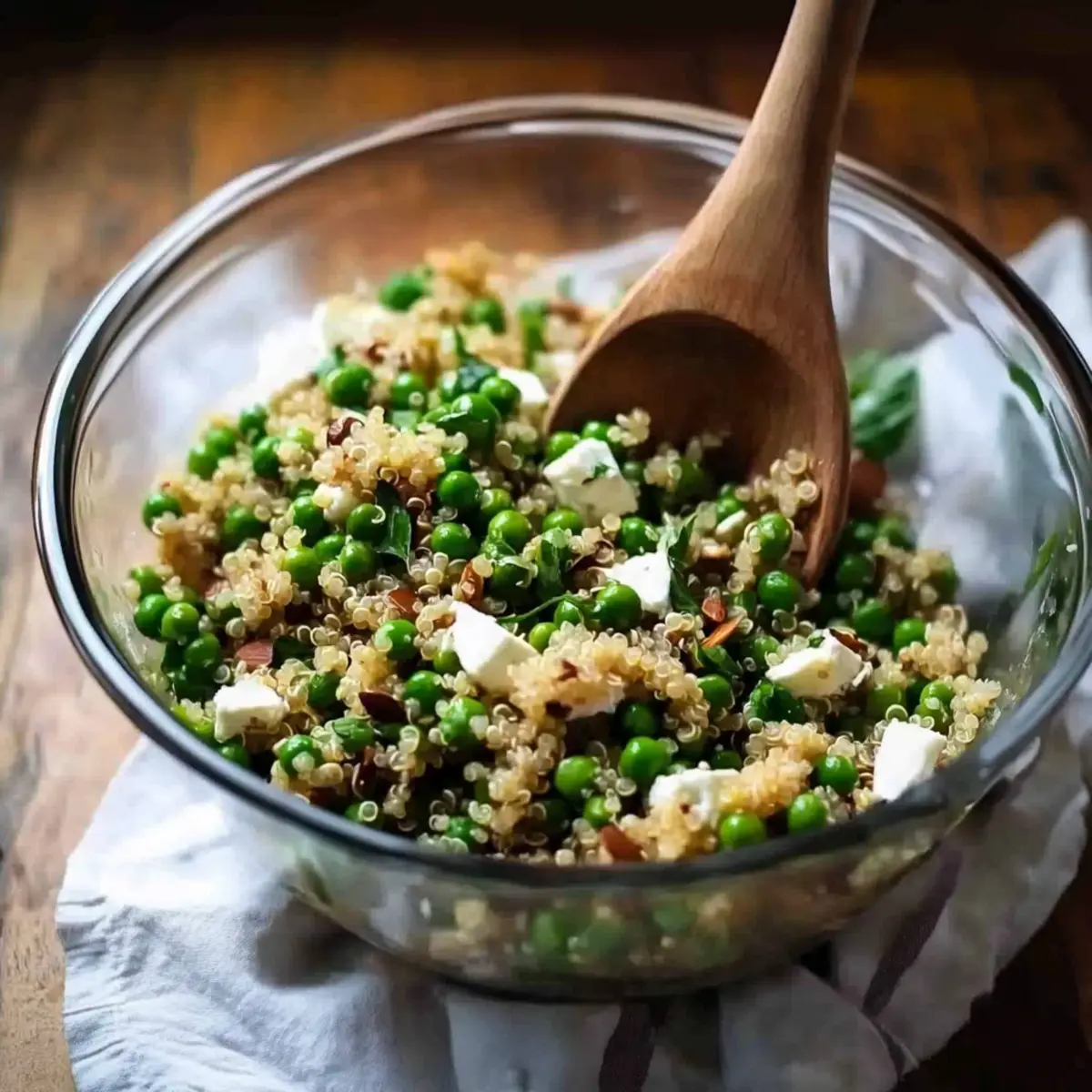 Refreshing Spring Quinoa Salad with Honey Lemon Vinaigrette