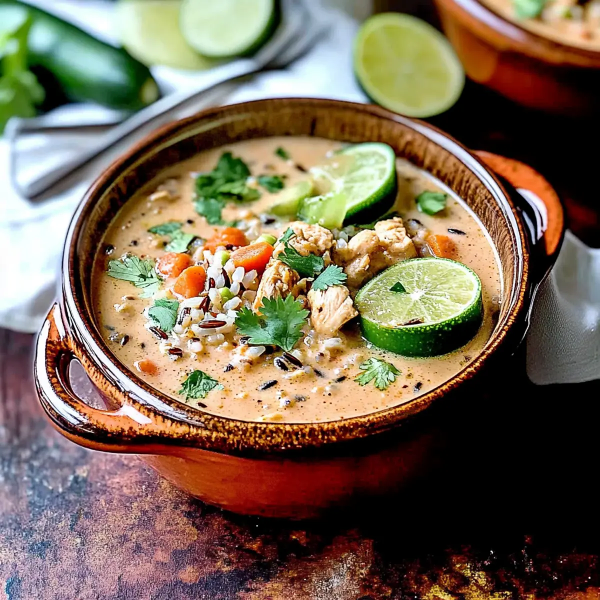 Savory Thai Soup with Chicken and Wild Rice for Cozy Nights
