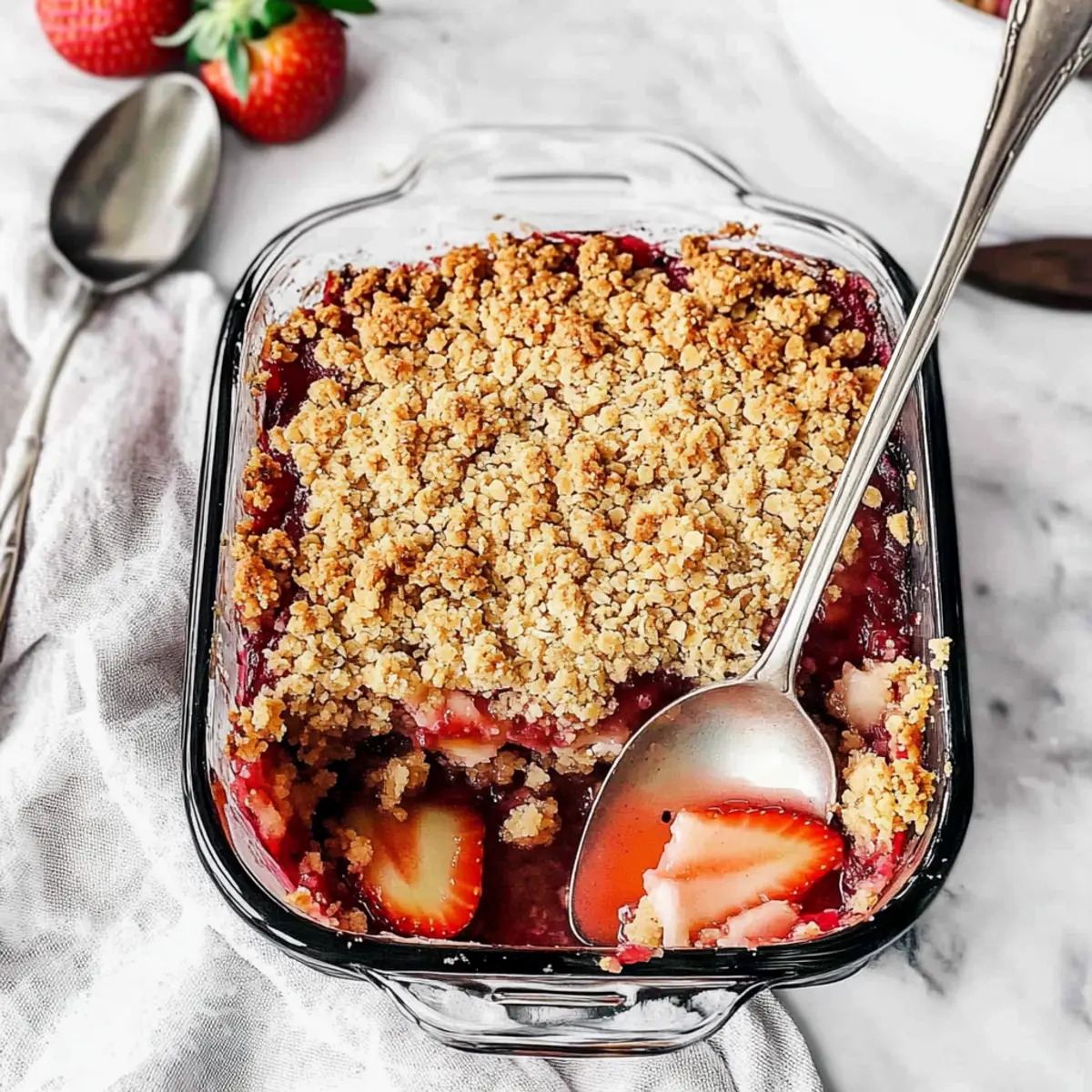 Deliciously Healthy Strawberry Rhubarb Crisp You’ll Crave
