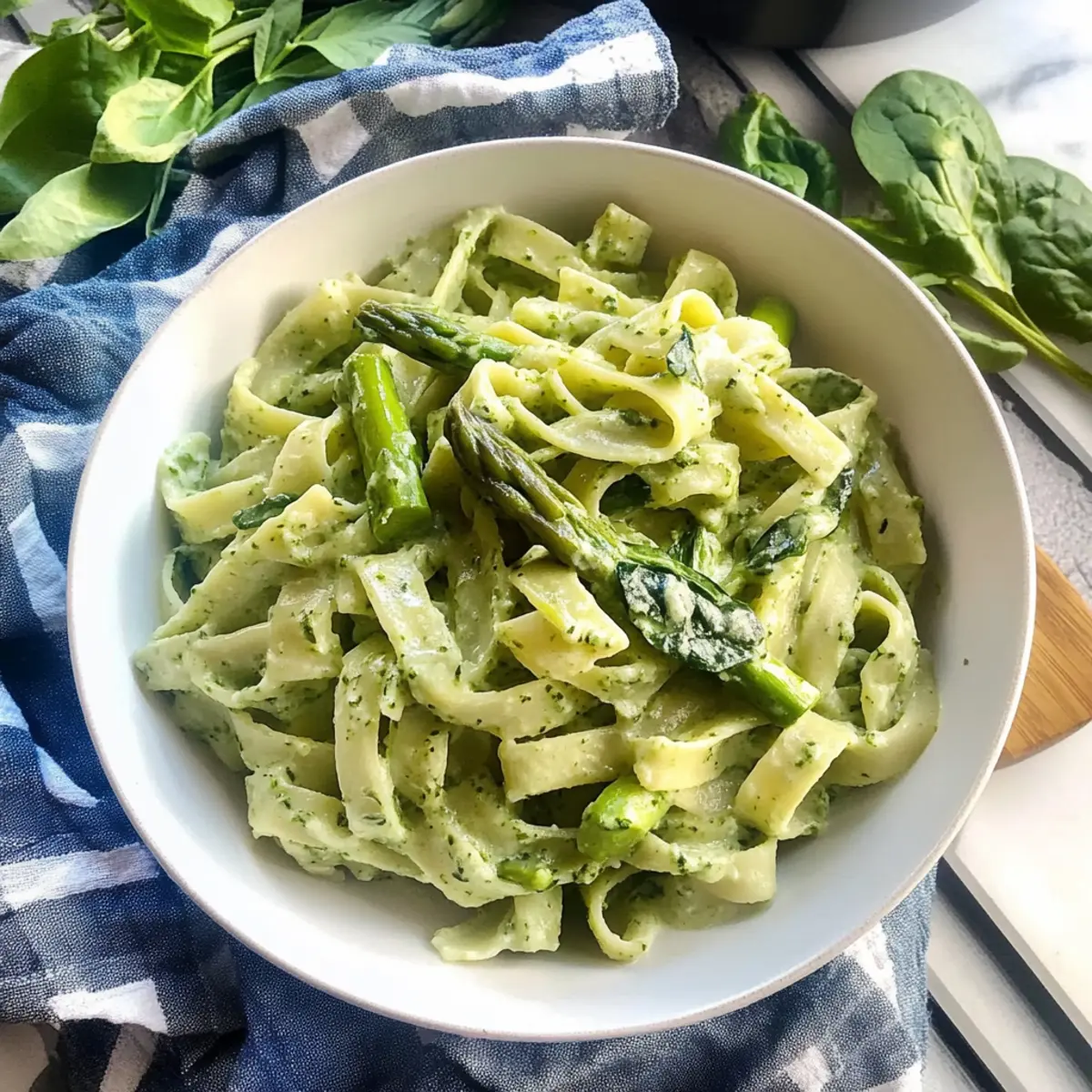 Creamy Green Cauliflower Cream Fettuccine for Healthy Cravings