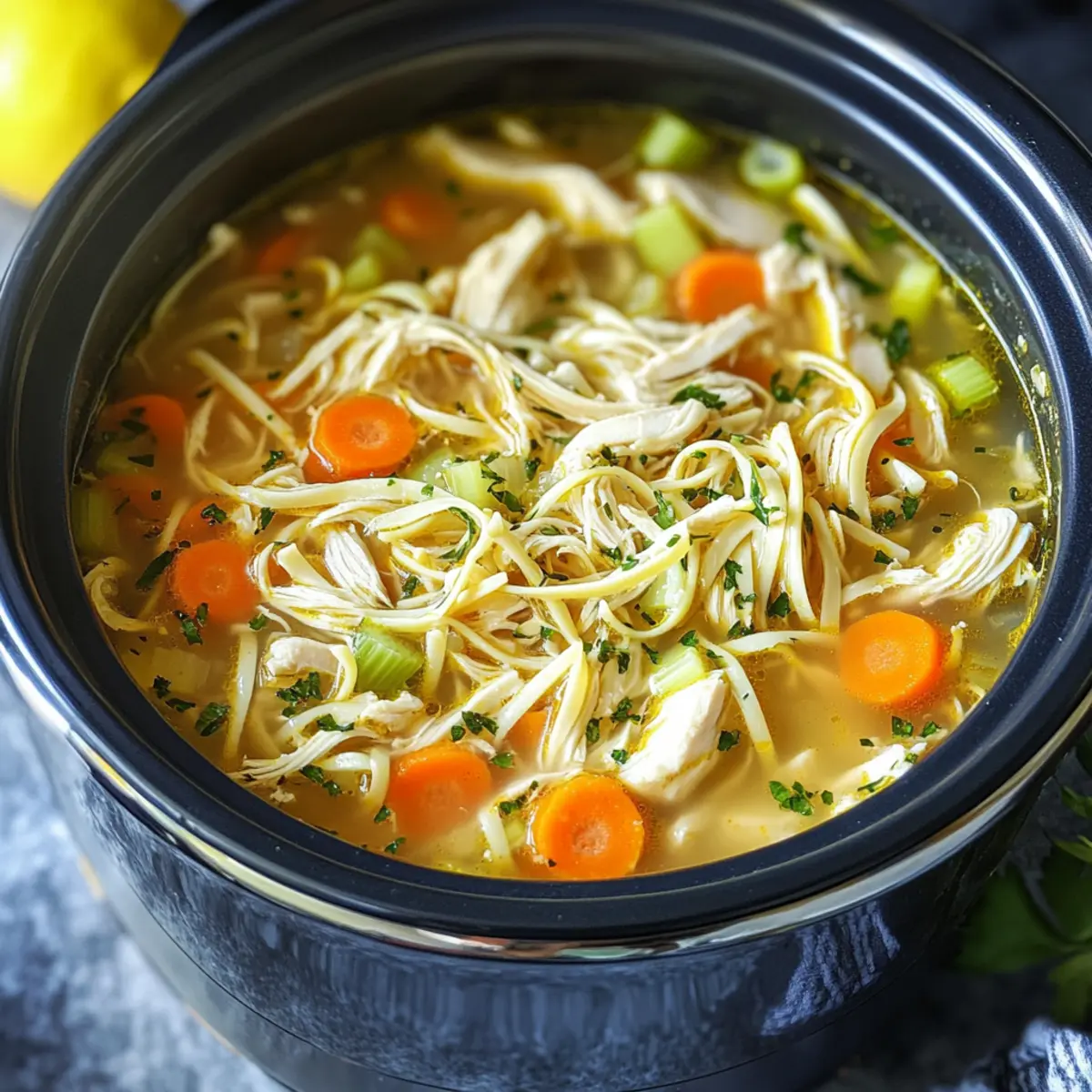 Heavenly Slow Cooker Chicken Noodle Soup for Cozy Nights