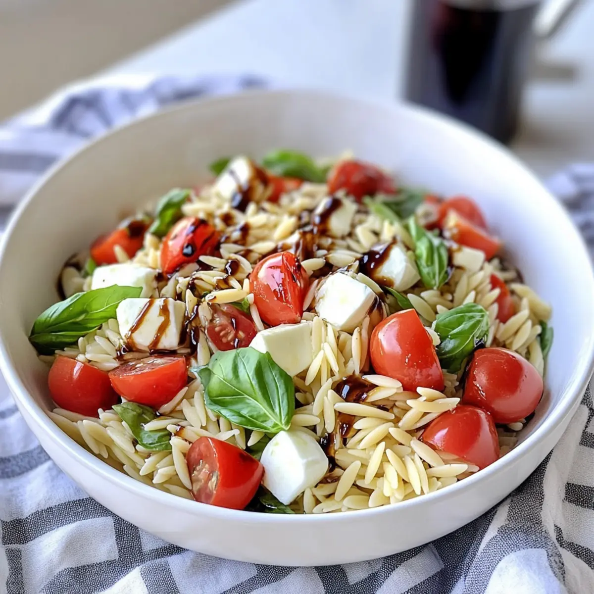 Caprese Orzo Salad with Balsamic Syrup: Summer's Fresh Delight