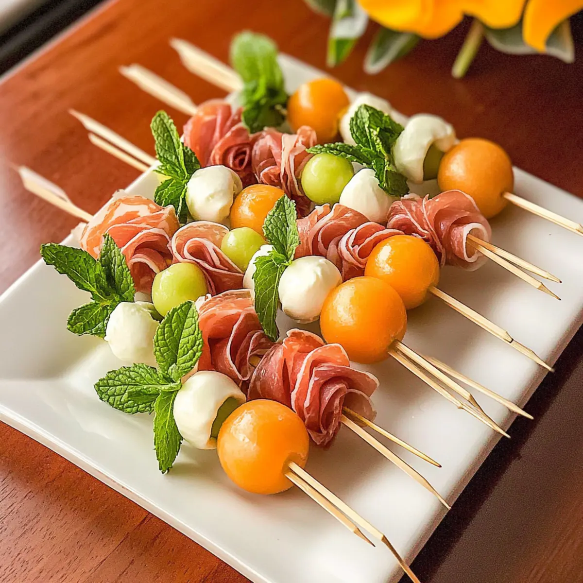 Prosciutto and Melon Skewers: A Colorful Taste of Summer