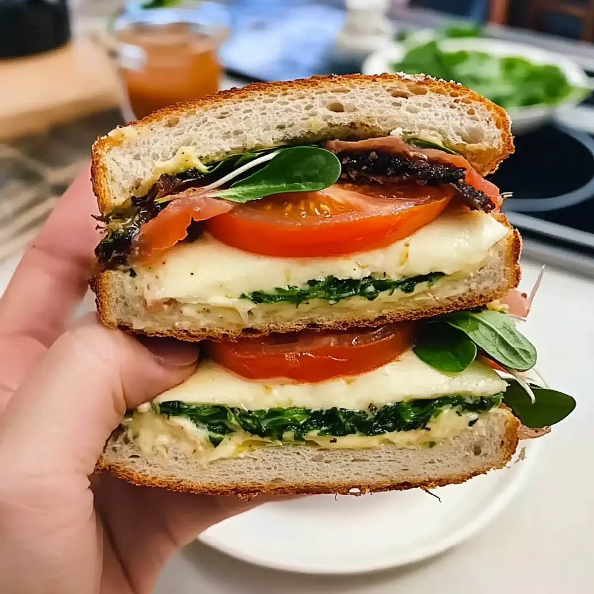 Mouthwatering Tomato Mozzarella Melt Sandwich in 5 Minutes