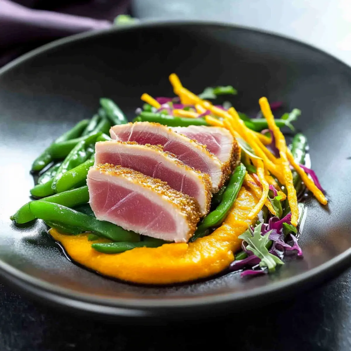 Seared Ahi Tuna with Sesame Green Beans: A Healthy Delight