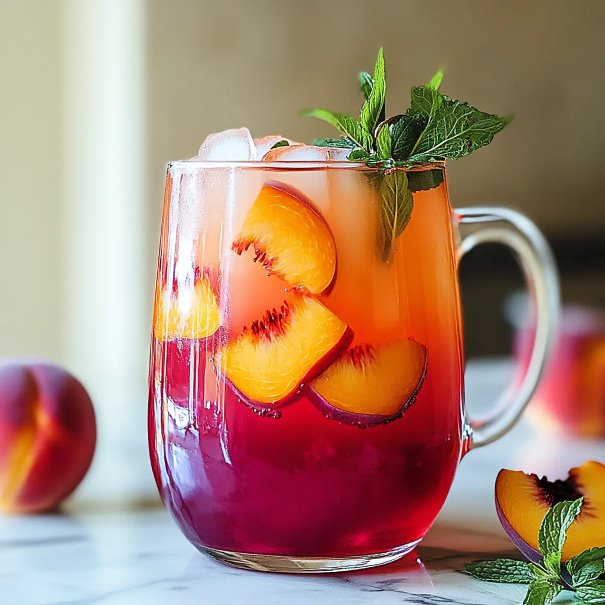 Refreshing Peach Hibiscus Sunset Tea for Anytime Sipping