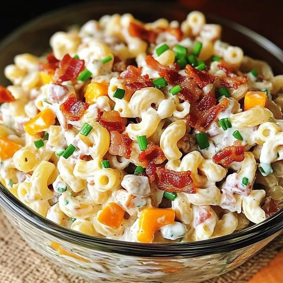 Loaded Baked Potato Macaroni Salad for Summer Gatherings