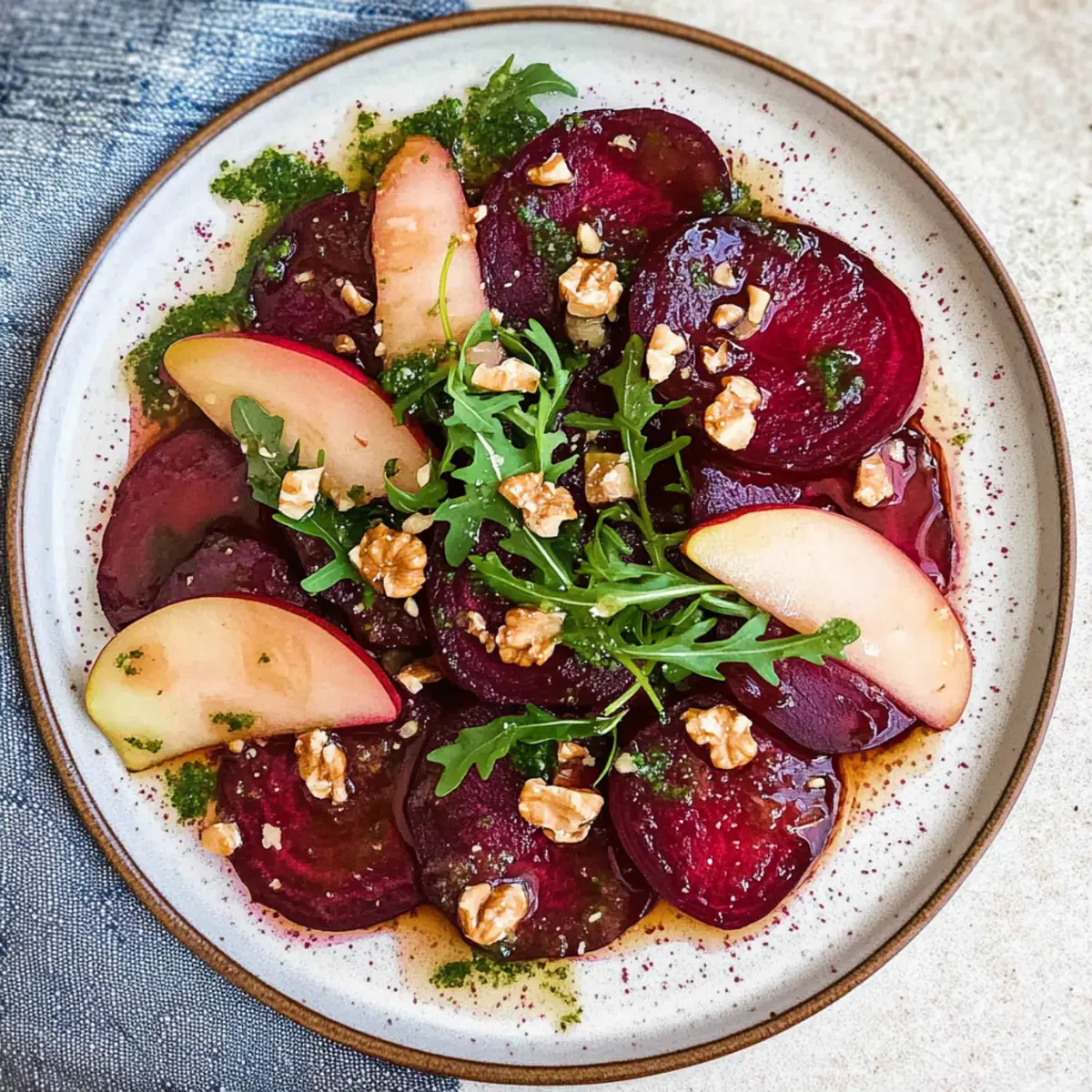 Vibrant Beetroot Carpaccio with Mint Vinaigrette Delight