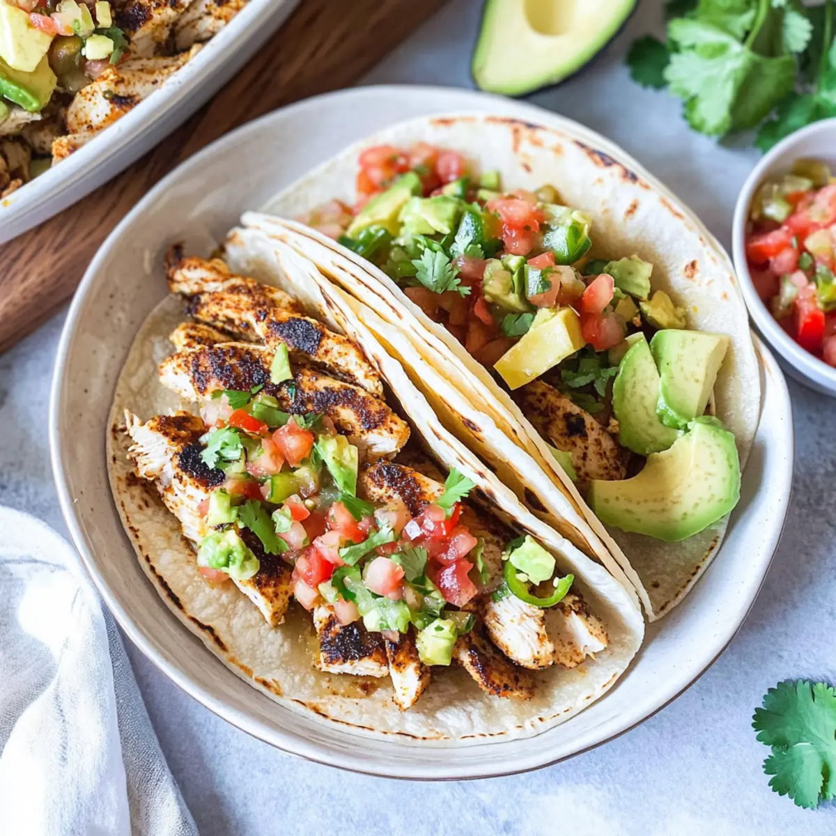 Easy Blackened Chicken Tacos with Fresh Avocado Twist