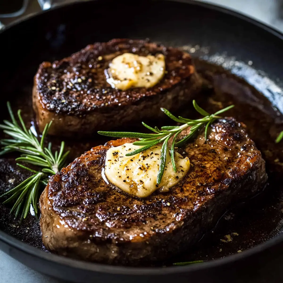 Mouthwatering Pan Seared Steak with Garlic Butter Bliss