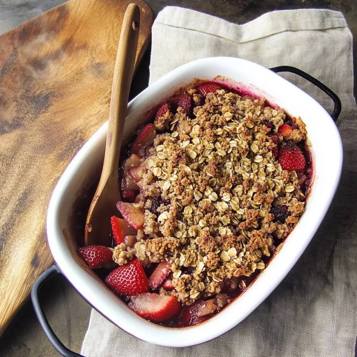 Strawberry Rhubarb Breakfast Crisp: A Wholesome Morning Treat