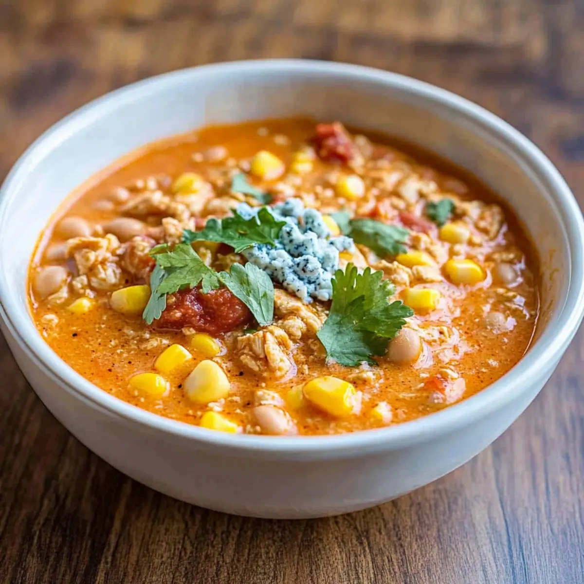 Comforting Slow Cooker Buffalo Chicken Chili for Cozy Nights
