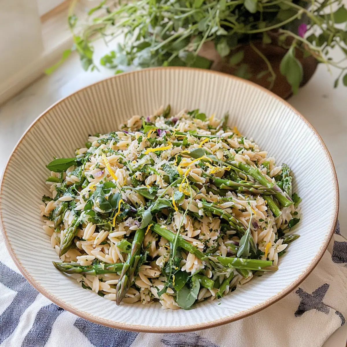 Asparagus & Lemon Orzo Pasta Salad: Effortless Freshness Awaits
