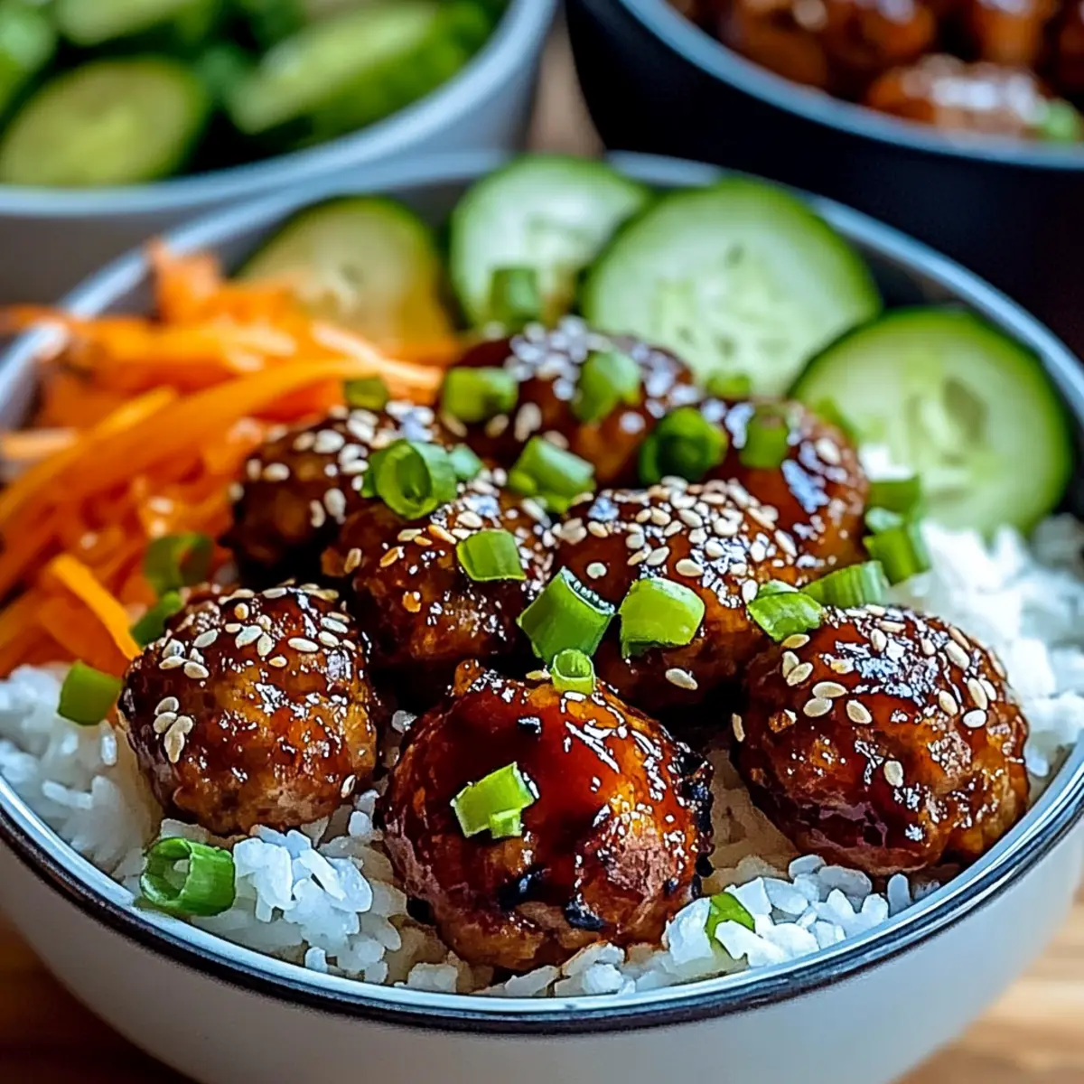 Delicious Korean BBQ Meatball Rice Bowls in Just 30 Minutes