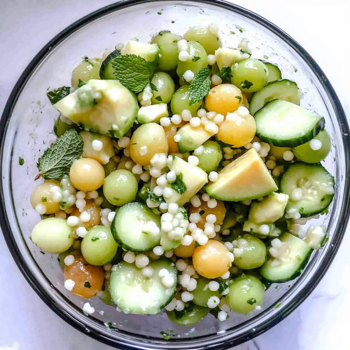 Refreshing Summer Melon Couscous Salad that's Light and Zesty