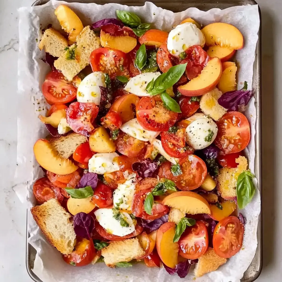 Tomato and Peach Panzanella Salad: A Colorful Summer Treat