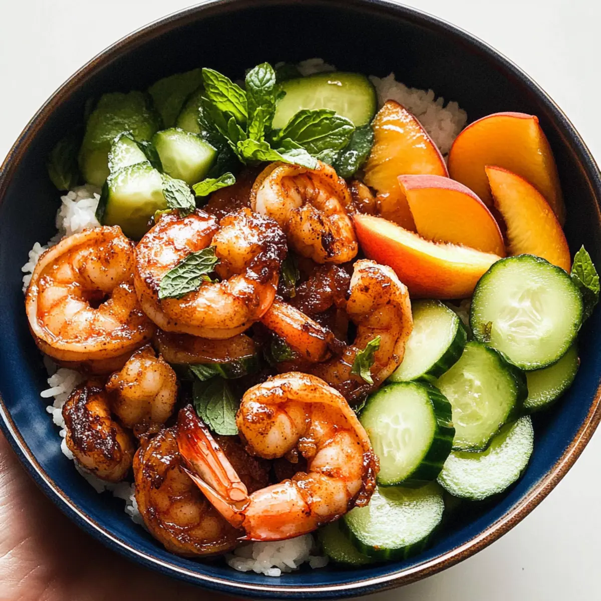 Spicy Shrimp with Peach Salad: A Summer Flavor Delight