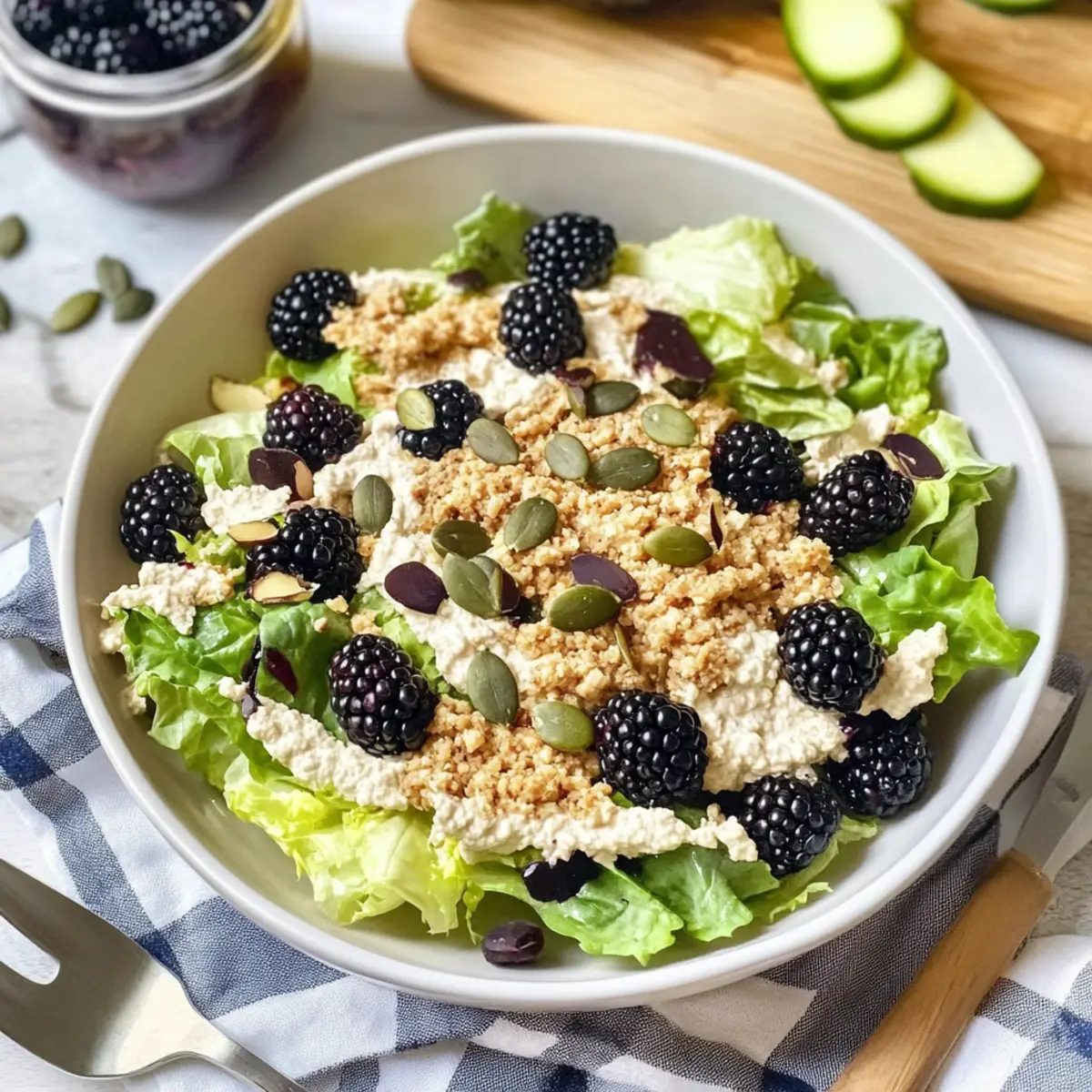 Summer Blackberry Salad with Cashew Ricotta Bliss