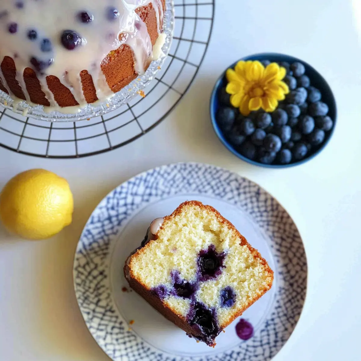 Delicious Blueberry Pound Cake with Glaze for Summer Bliss