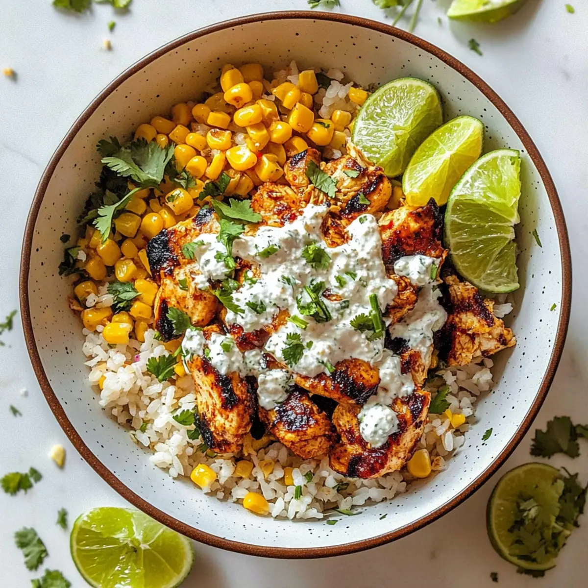 Delicious Street Corn Chicken Rice Bowl to Brighten Your Day