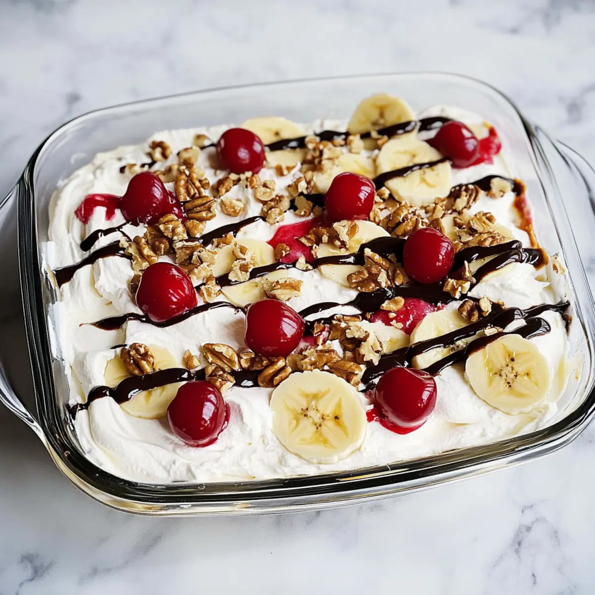 Creamy No Bake Banana Split That's Perfect for Summer Fun