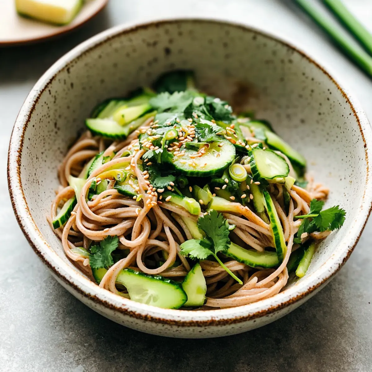 Sesame-Ginger Cucumber Noodle Salad for a Fresh Vegan Treat